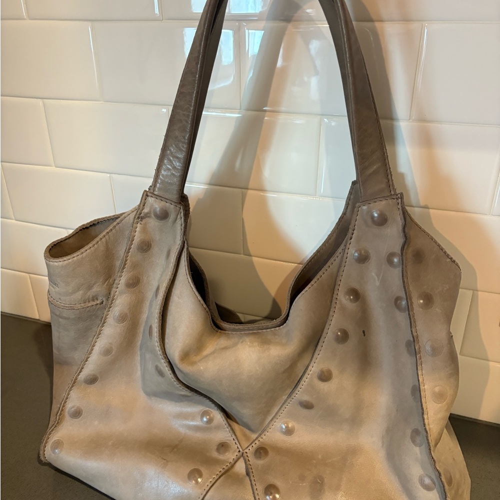 Hammitt Scott Leather Studded Hobo Bag - Taupe